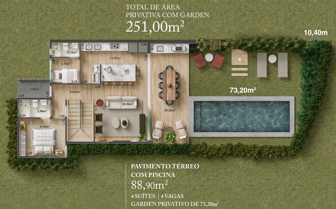 Casas praia V4/V6 (251/502m²) - acesso praia - Porto das Dunas — foto 11