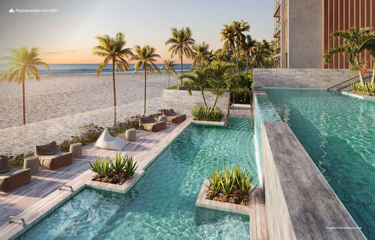 T2 c/ suítes (62-90 m²) pé na praia - Porto das Dunas — foto 6