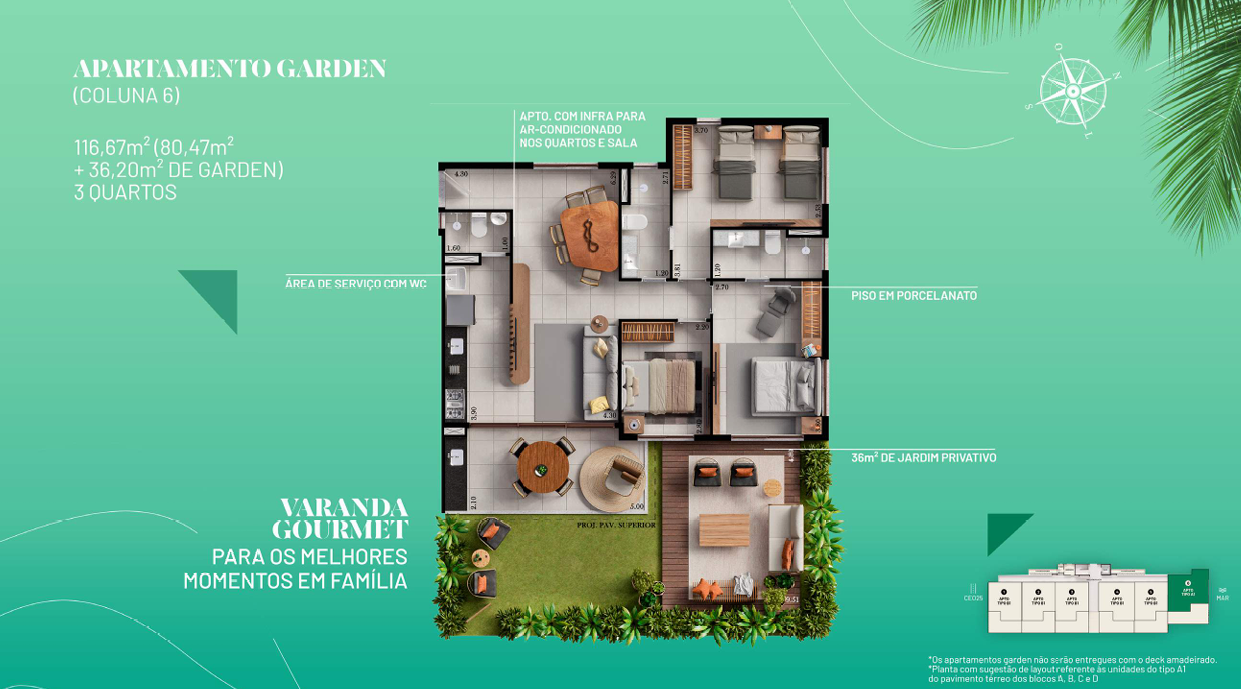 Estúdio a T3 c/ suite (29-116 m²) pé na praia - Porto das Dunas — foto 14