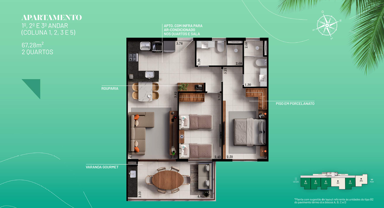 Estúdio a T3 c/ suite (29-116 m²) pé na praia - Porto das Dunas — foto 15