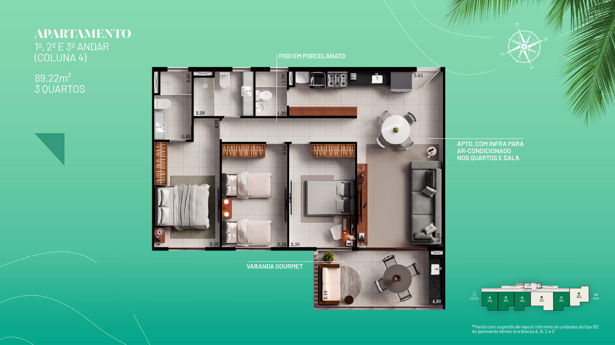 Estúdio a T3 c/ suite (29-116 m²) pé na praia - Porto das Dunas — foto 16