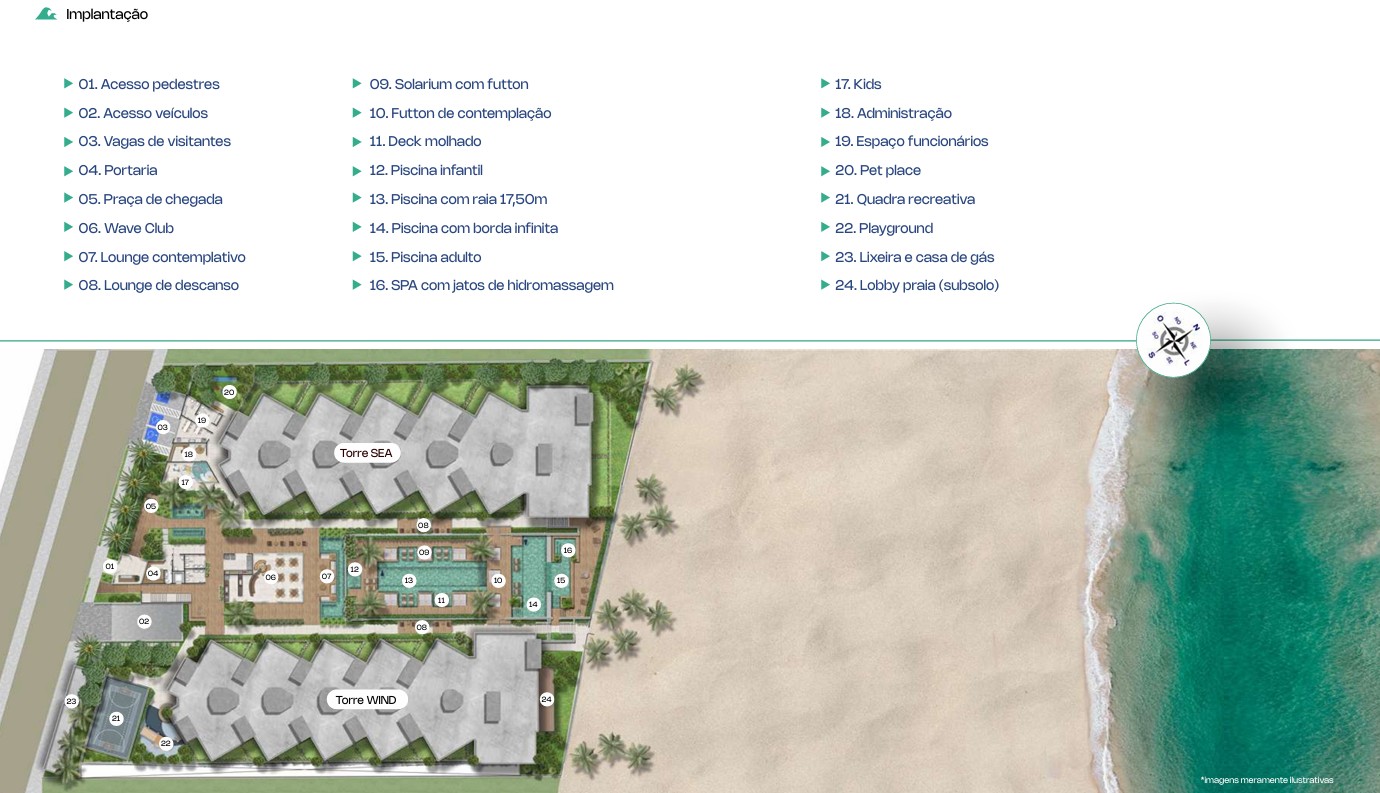 T2 c/ suítes (62-90 m²) pé na praia - Porto das Dunas — foto 9