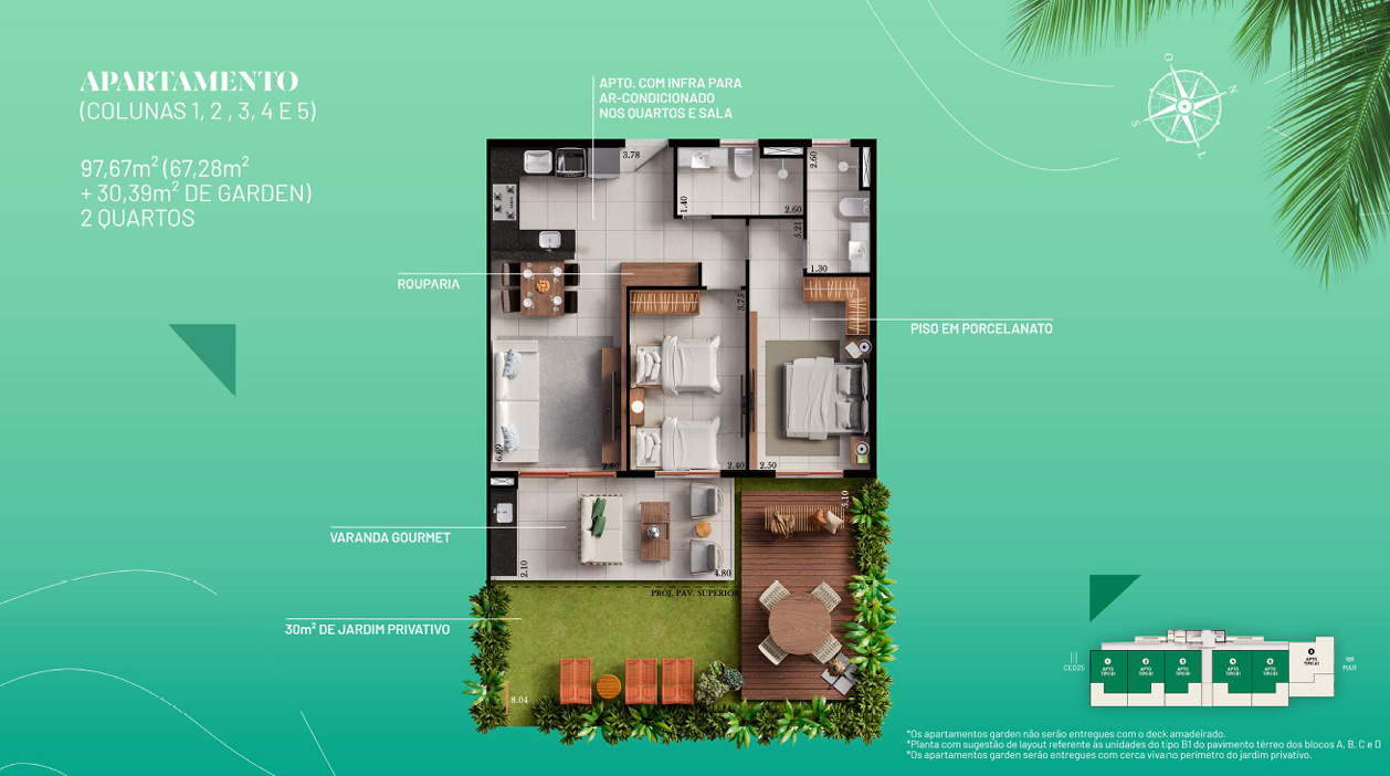 Estúdio a T3 c/ suite (29-116 m²) pé na praia - Porto das Dunas — foto 13