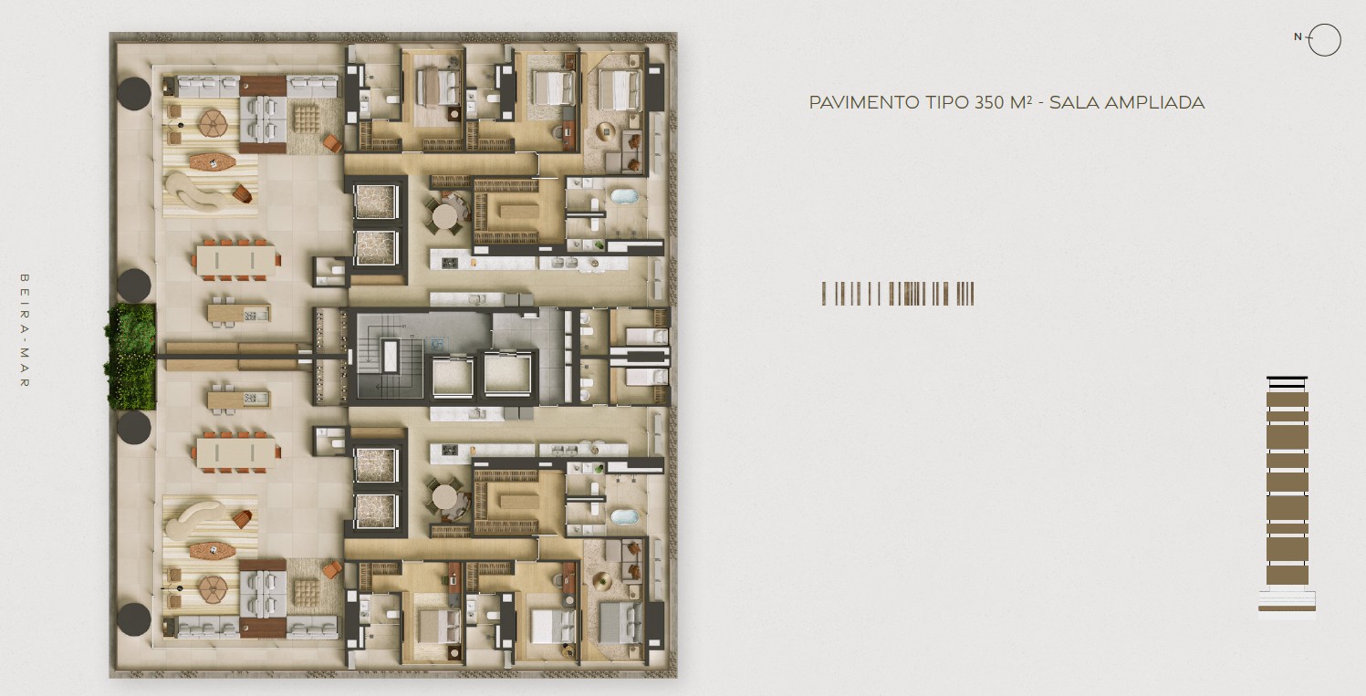 T4+1/T5+1 (350-661 m²) - 50 m praia - Meireles Beira Mar — foto 13