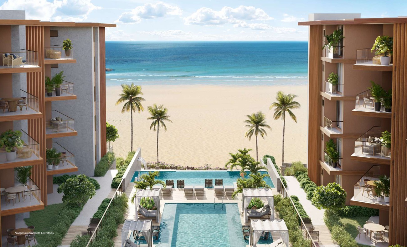 T2 c/ suítes (62-90 m²) pé na praia - Porto das Dunas