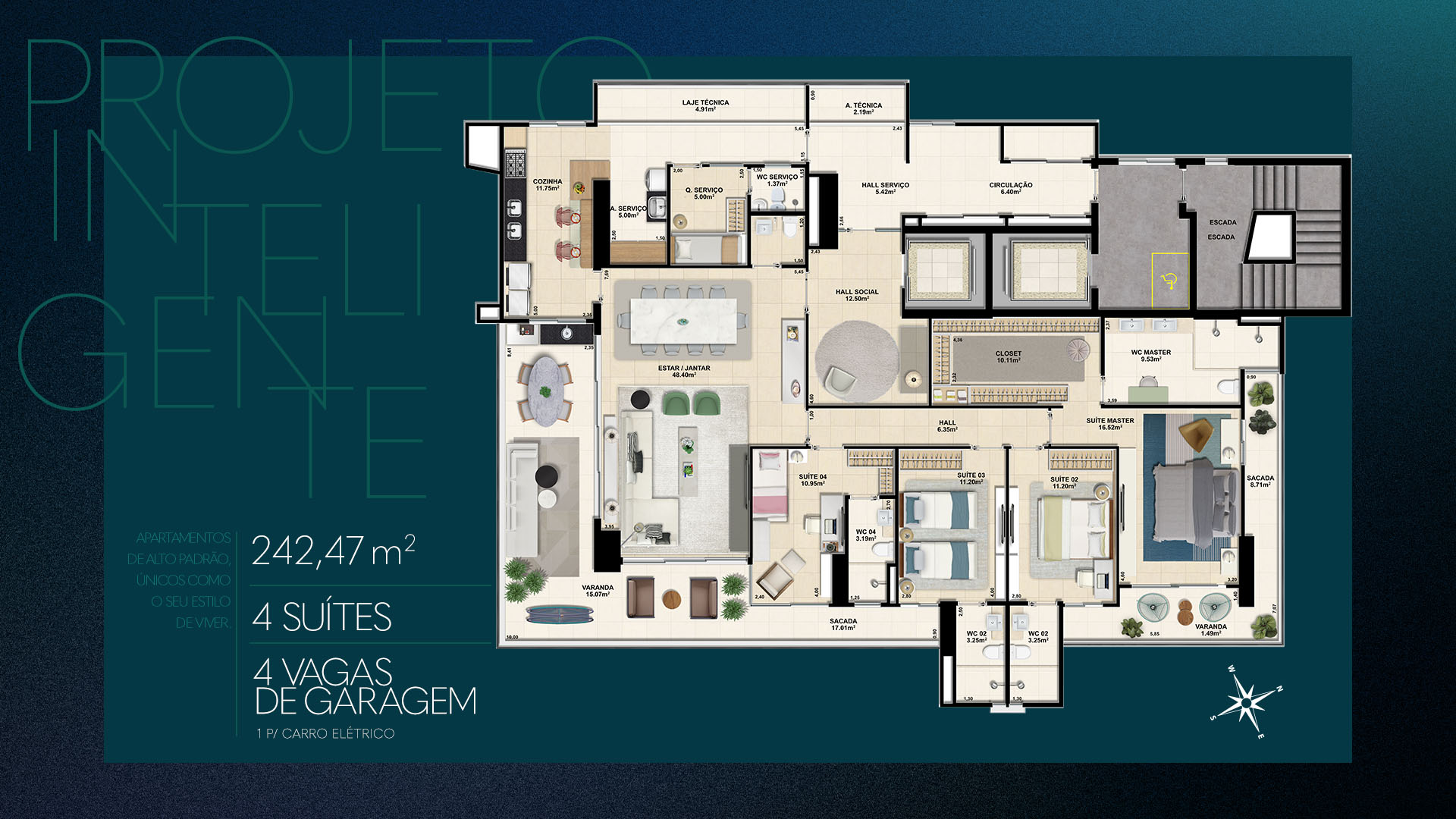 T5 c/ suite (242,47 m²) a 700m praia - Meireles — Fortaleza — foto 8